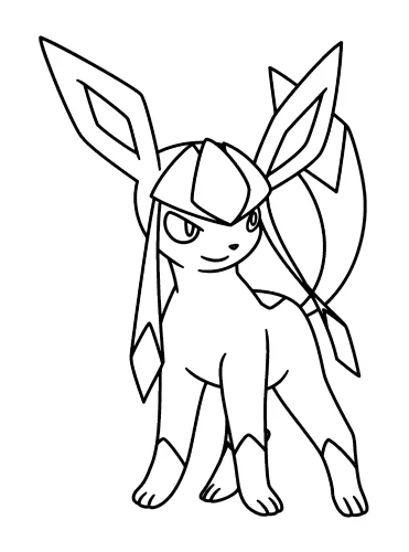 Pokémon Glaceon đứng nghiêng