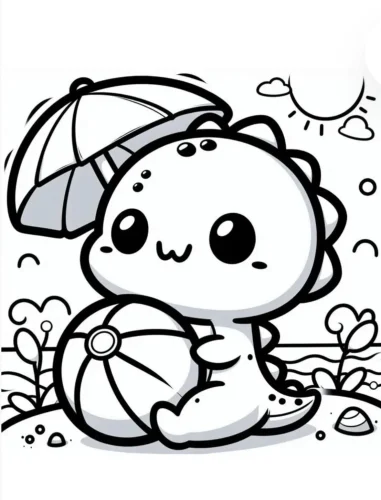 Tranh tô màu khủng long 34