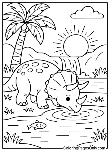 Tranh tô màu khủng long 2