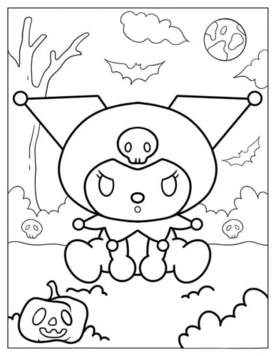 Kuromi đón Halloween giữa bí ngô