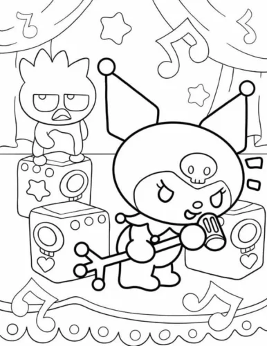 Kuromi và Badtz-Maru hát karaoke