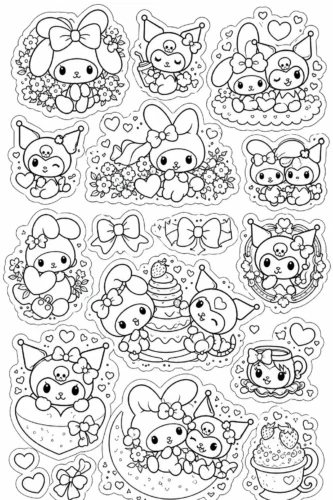 Trang sticker Kuromi và bạn bè