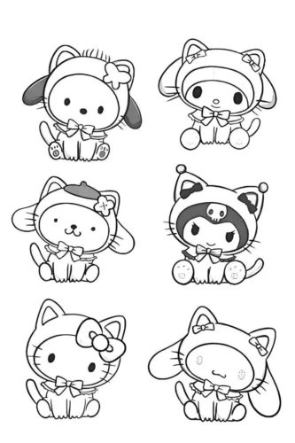 Các bạn Sanrio mặc đồ hoá trang