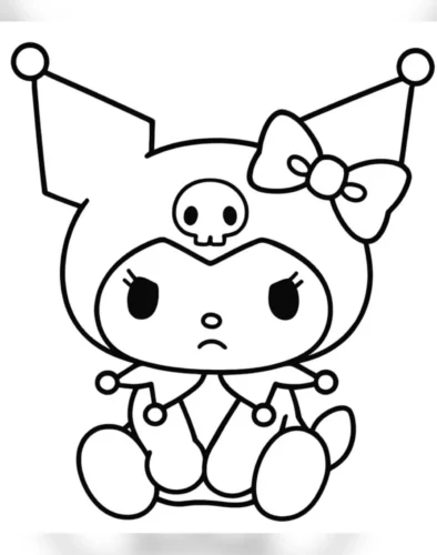Kuromi thắt nơ ngồi