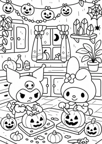 Kuromi và My Melody đón Halloween