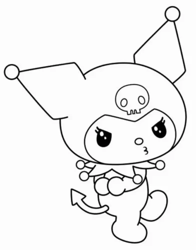 Kuromi bước đi, nét gọn