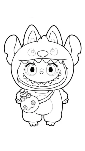 Labubu mặc đồ mèo