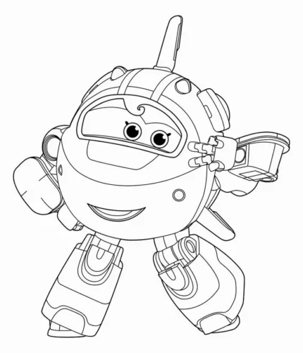 Tranh tô màu máy bay Super Wings Dizzy