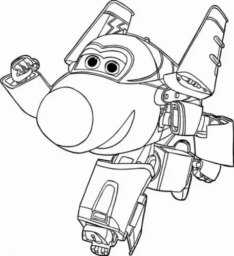 Máy bay Super Wings Jett giơ tay