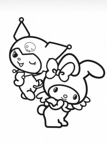 My Melody và Kuromi bay