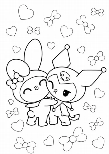 My Melody và Kuromi giữa những chiếc nơ