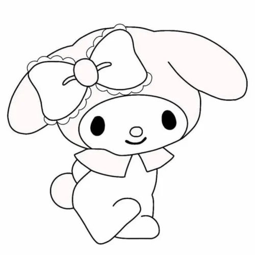 My Melody mặc váy thắt nơ to