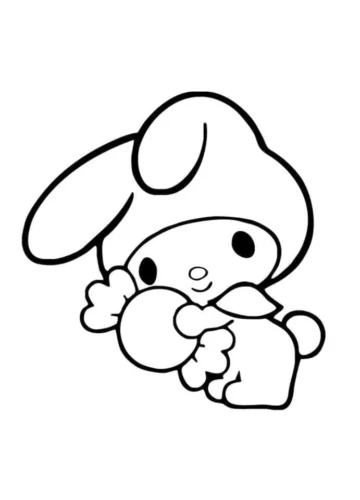 My Melody ôm quả dâu, nét đậm