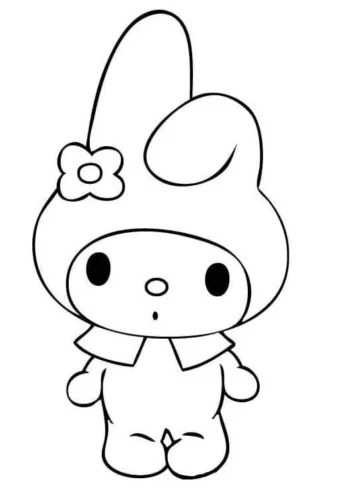My Melody đứng chính diện