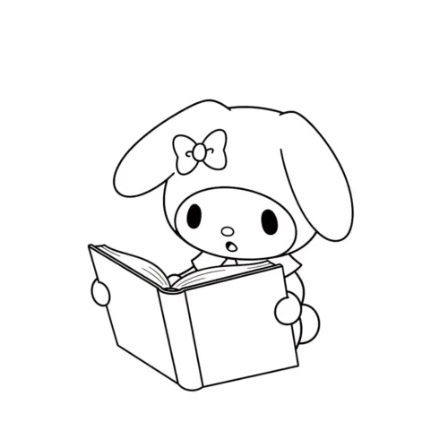 My Melody đọc sách