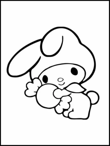 My Melody ôm trái tim trong khung viền
