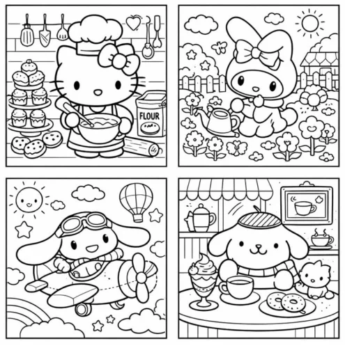 Bốn ô Sanrio có My Melody