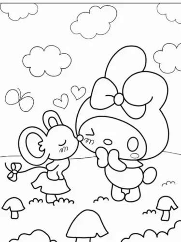 My Melody và chuột nhỏ trên đồi