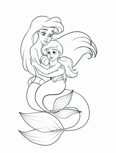 Ariel ôm con gái, nét mảnh