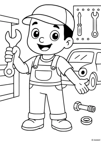 Tranh tô màu nghề nghiệp 8
