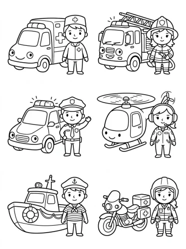 Tranh tô màu nghề nghiệp 13
