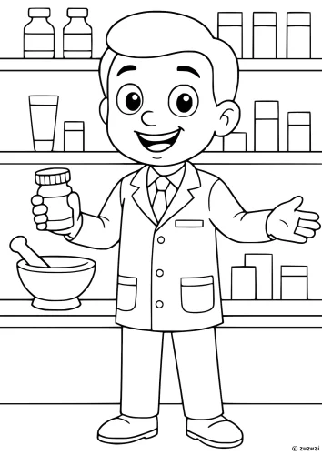 Tranh tô màu nghề nghiệp 21