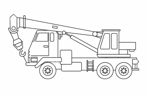 Xe cần cẩu dài nét mảnh