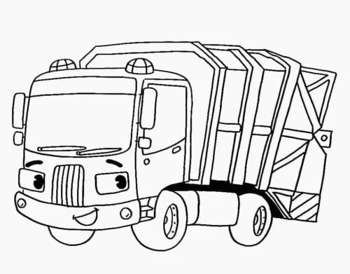 Xe chở rác mặt cười