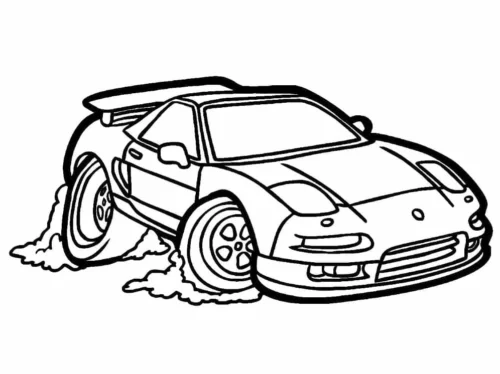 Hình tô màu siêu xe drift
