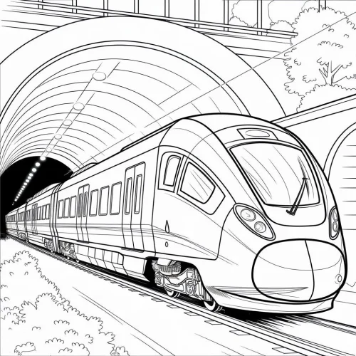 Tàu cao tốc ra khỏi đường hầm
