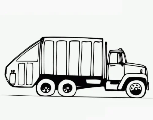Xe chở rác nét đậm