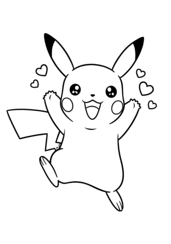 Pikachu nhảy giữa trái tim