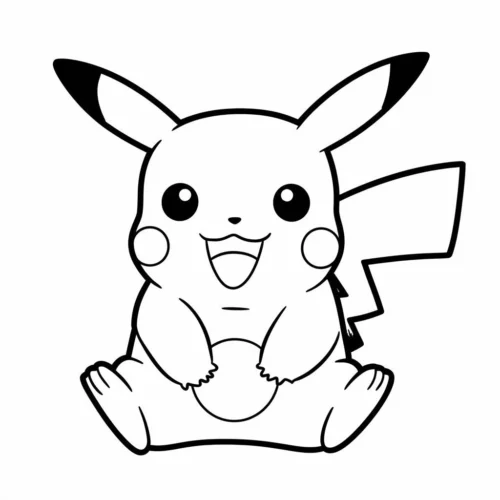 Pikachu ngồi cười