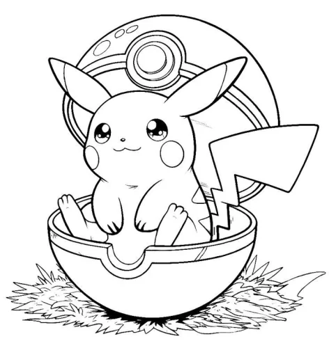 Tranh tô màu Pikachu