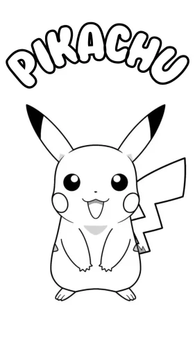 Pikachu dưới chữ Pikachu