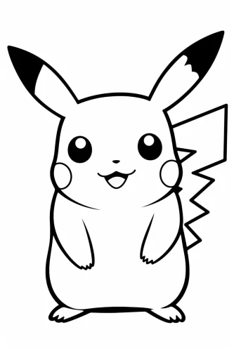 Pikachu đứng cười