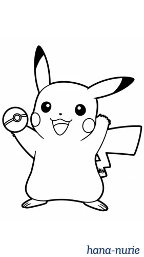 Pikachu cầm bóng Poké