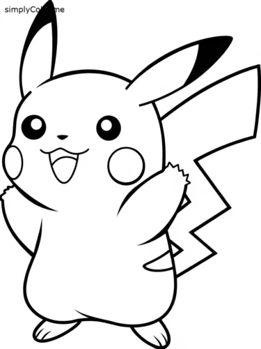 Pikachu đứng vẫy tay