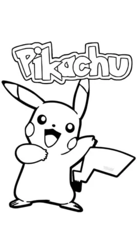 Pikachu dưới chữ Pikachu