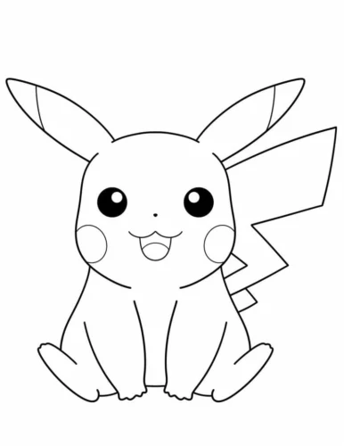 Pikachu ngồi chính diện