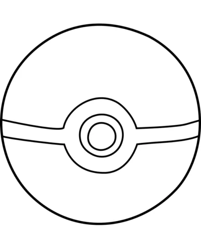 Hình tô màu quả bóng Poké