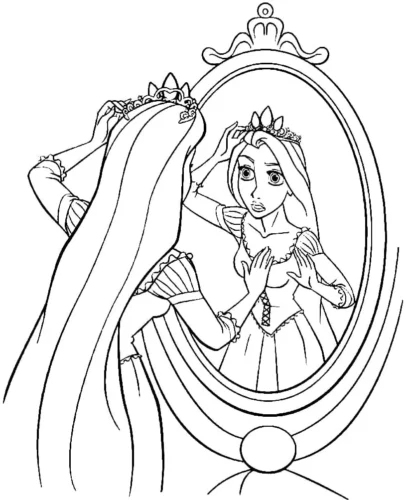 Rapunzel soi gương