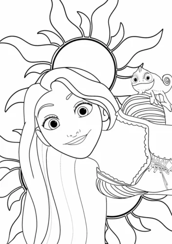 Rapunzel và tắc kè dưới mặt trời