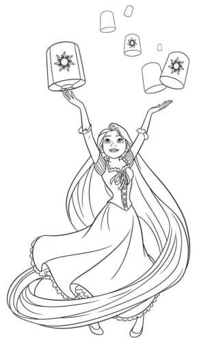 Rapunzel tung đèn trời