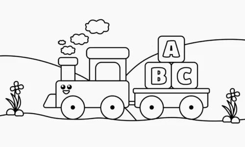 Tàu đồ chơi chở chữ ABC