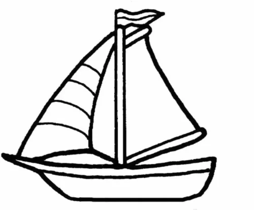 Thuyền buồm nét đậm