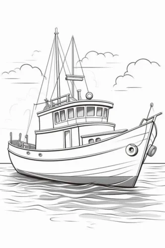 Thuyền nhỏ giữa sóng nhẹ