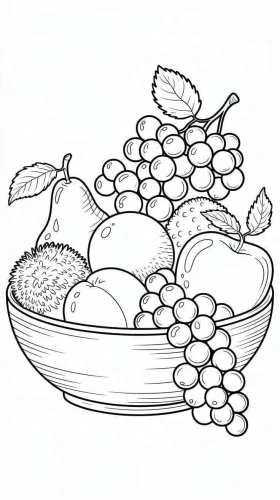 Tranh tô màu trái cây 4