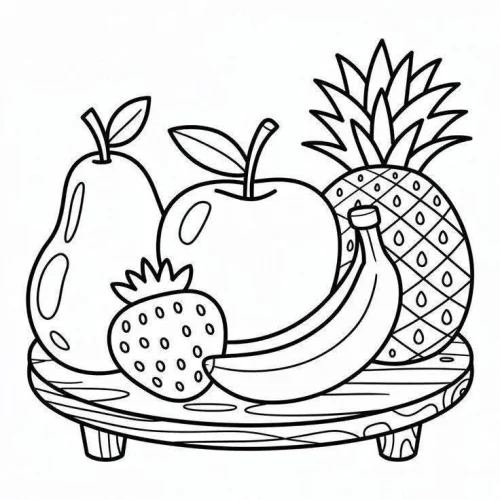 Tranh tô màu trái cây 18