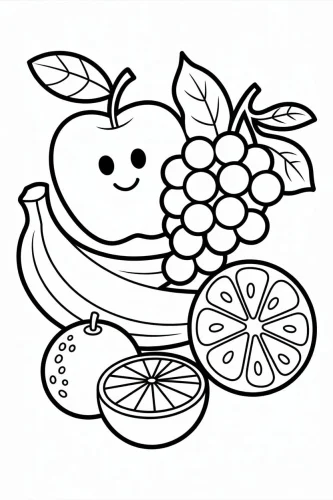 Tranh tô màu trái cây 53